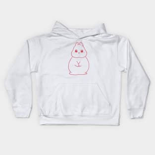 Sean Line Art Standing Rabbit | Bunniesmee Wedding Edition Kids Hoodie